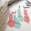 Key Ring Bohemian Handmade Tassel Metal Buckle Ethnic Style Decorative Vintage Hand Woven Macrame Backpack Pendant Mother's Day Gift
