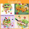 Wooden Farm Orchard Shape Matching Pulling Toy For Kids Learning And Development