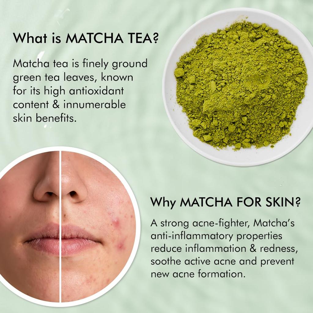 mCaffeine 2% Salicylic Acid Niacinamide Matcha Tea Face Wash 100 ml Pack of 1 For Acne Prone Skin