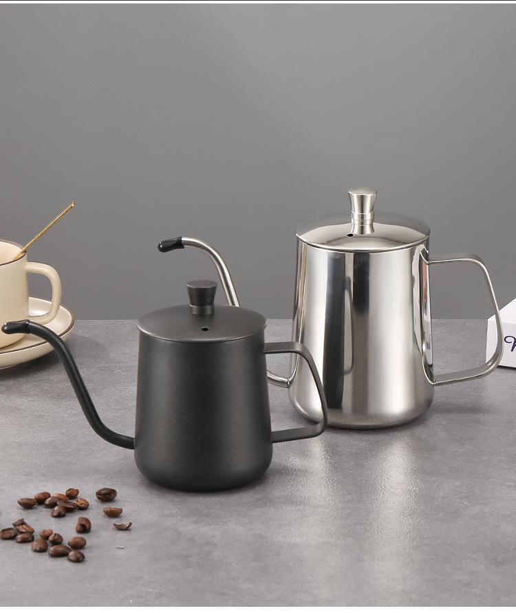 304 Stainless Steel Outdoor Pour-Over Coffee Pot with Long Spout