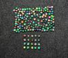 Natural Multi Fire Ethiopian Opal Black Round Cabochon Loose Gemstone Lot 50 Pcs 3 MM Black Opal Cabochon For Jewelry Making