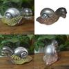Hand-painted Decorative Snail Sculpture Colorful Resin Art For Rustic Farmhouse Style