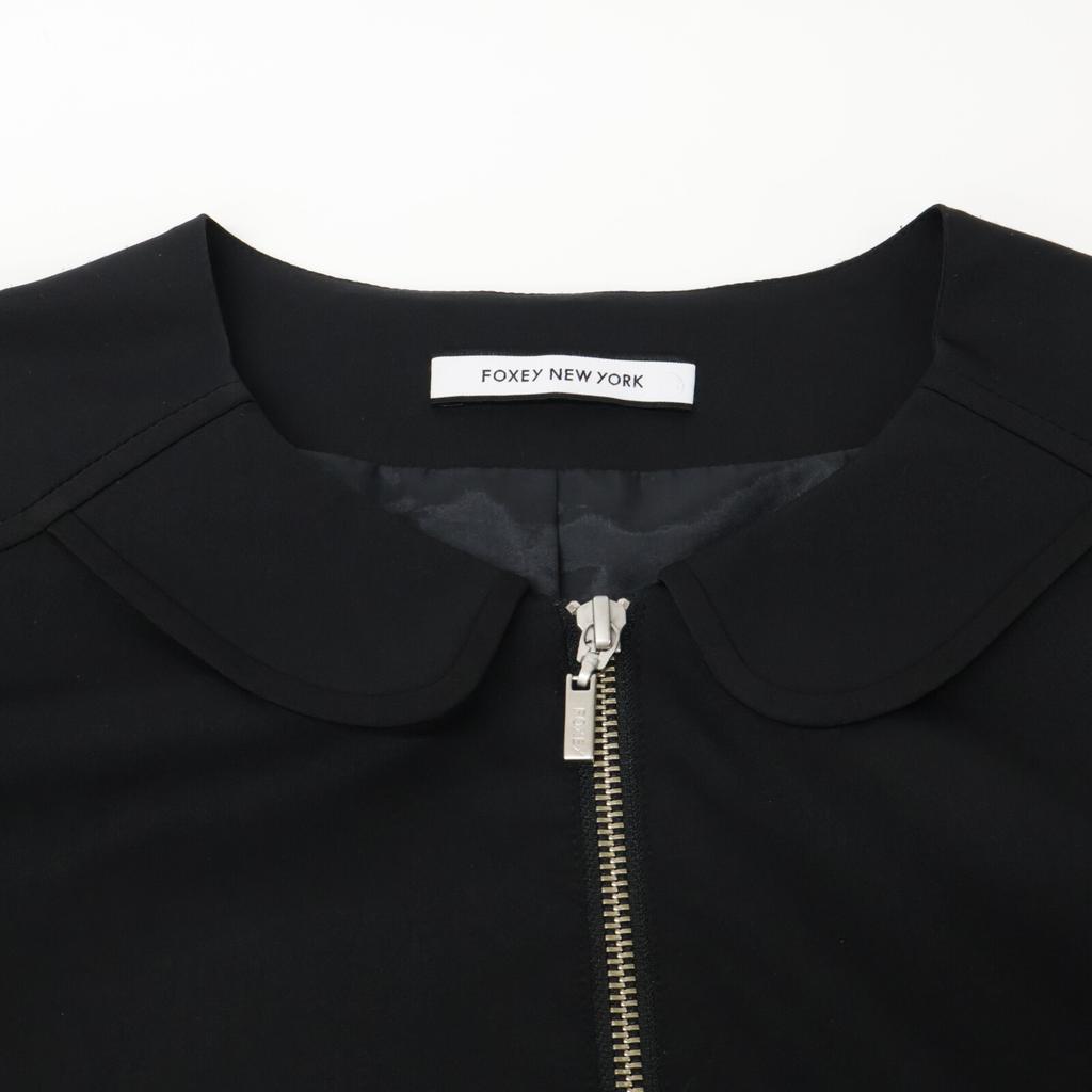 FOXEY NEW YORK 37720 Black Raincoat Dress Coat 38 blackUsed