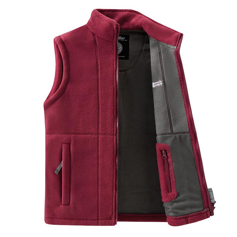 European Multi-Pocket Fleece Vest - Thickened Velvet Vest for Douyin Live Stream 9818