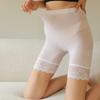 Women's Ice Silk White Safety Short Pants Anti Slip Shorts Under Skirt Thin Lace Underwear Plus Size Non Roll Hem
