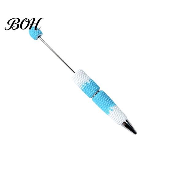 Beadable Ballpoint Pens DIY Pen, Colorful Fancy Beaded Crafting Gift for Students, Party Favors, Creative Office Supplies Novelty Rainbow