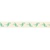 Printed Cotton Ribbon Green Flamingo 1.5 Cm 2 M