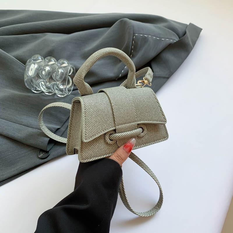 Popular Fashion Mini Handbag New Solid Color High Texture Women's Shoulder Messenger Bag