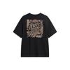 Li-Ning Comfortable Round Neck Sweat Absorbing Short Sleeve Letter Print T-Shirt Men Tops Black AHSU305-4
