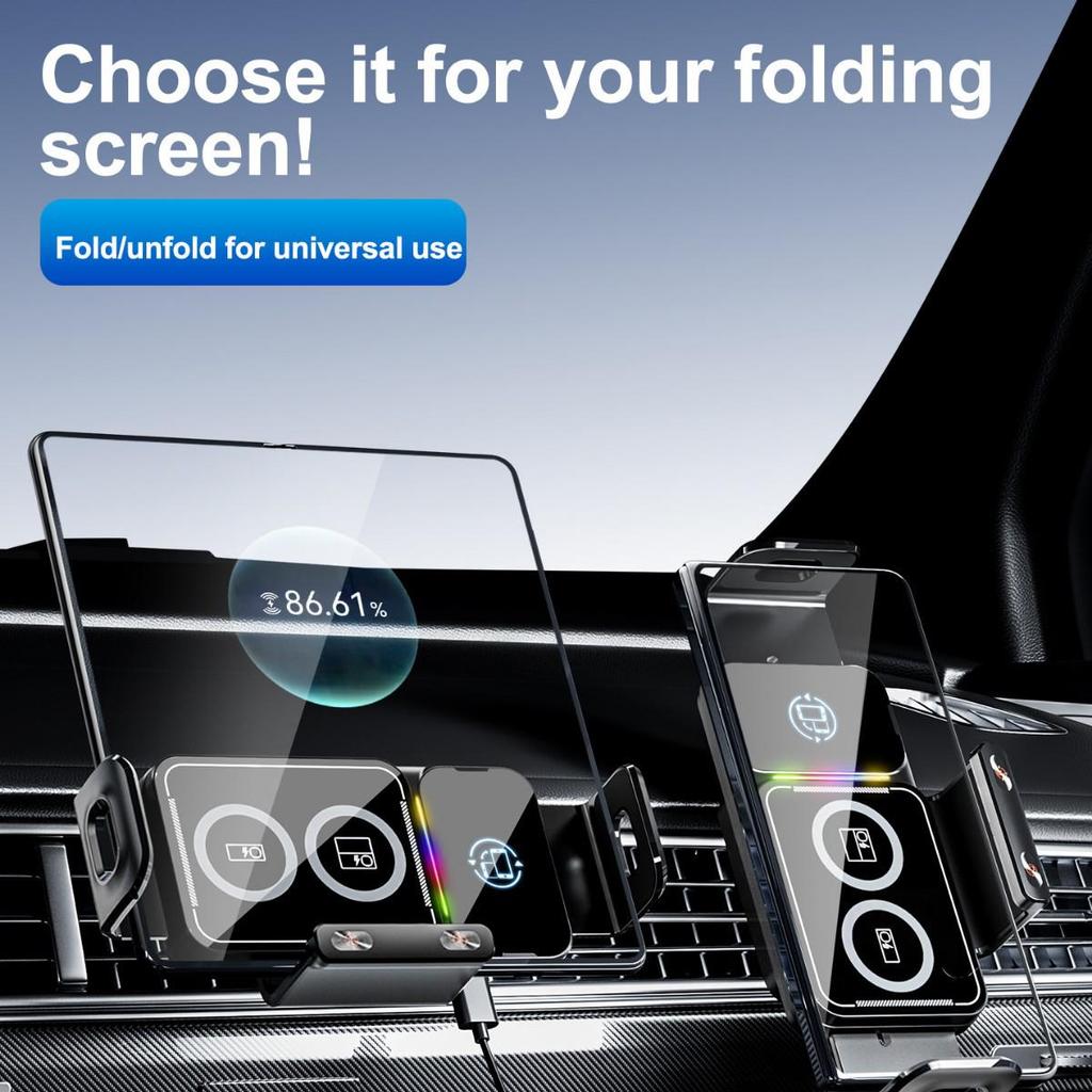 Foldable Car Phone Holder with Screen Bracket - 2026 Navigation Edition