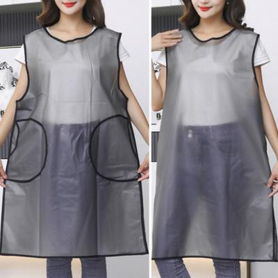 Apron Fastener Tape Fixation Back Mesh Design Waterproof Oilproof Leak-proof Breathable Sleeveless Apron Home Supply