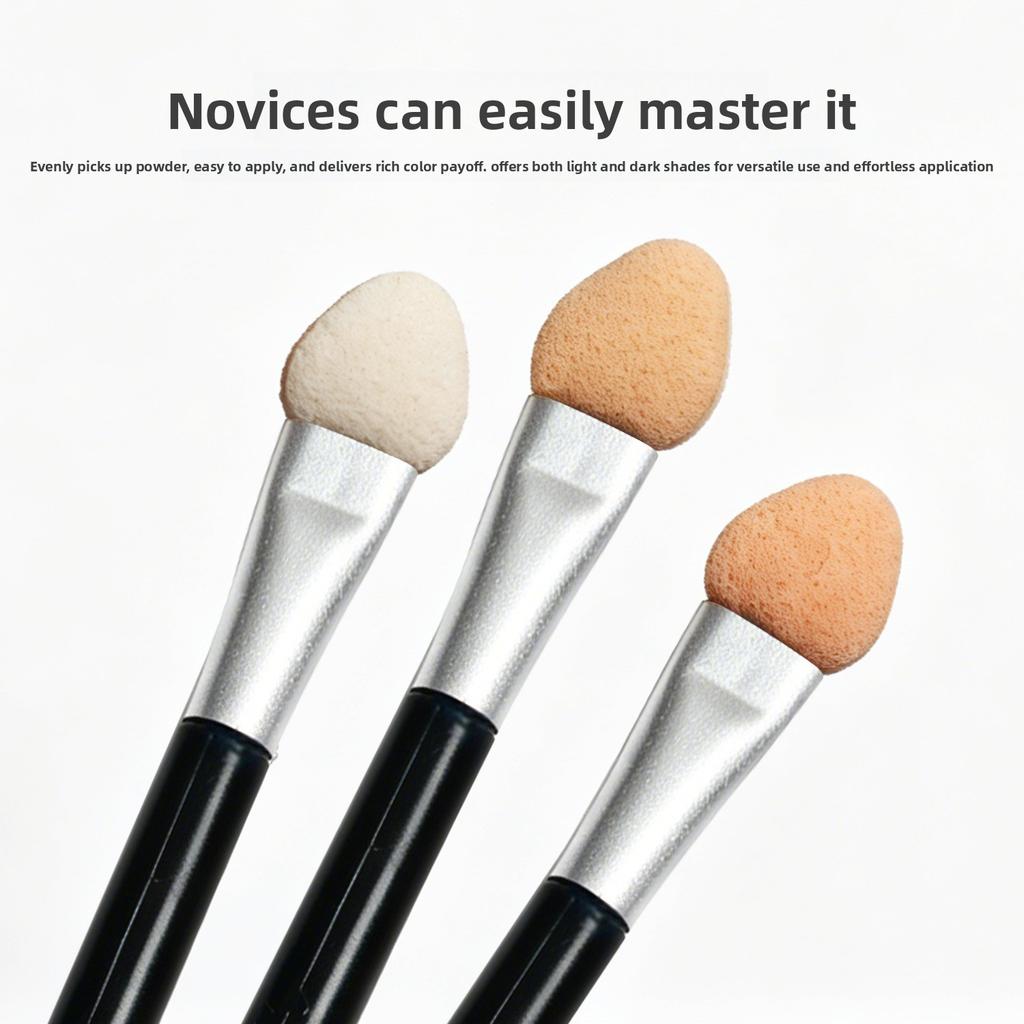 30Pcs/set Nail Art Magic Mirror Powder Applicator Stick Double Head Sponge Stick Eyeshadow Brush Disposable Nose Shadow Stick Makeup Tool