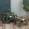 2x Foldable Stools Lightweight Outside Camping Stool for Bathroom Beach Yard