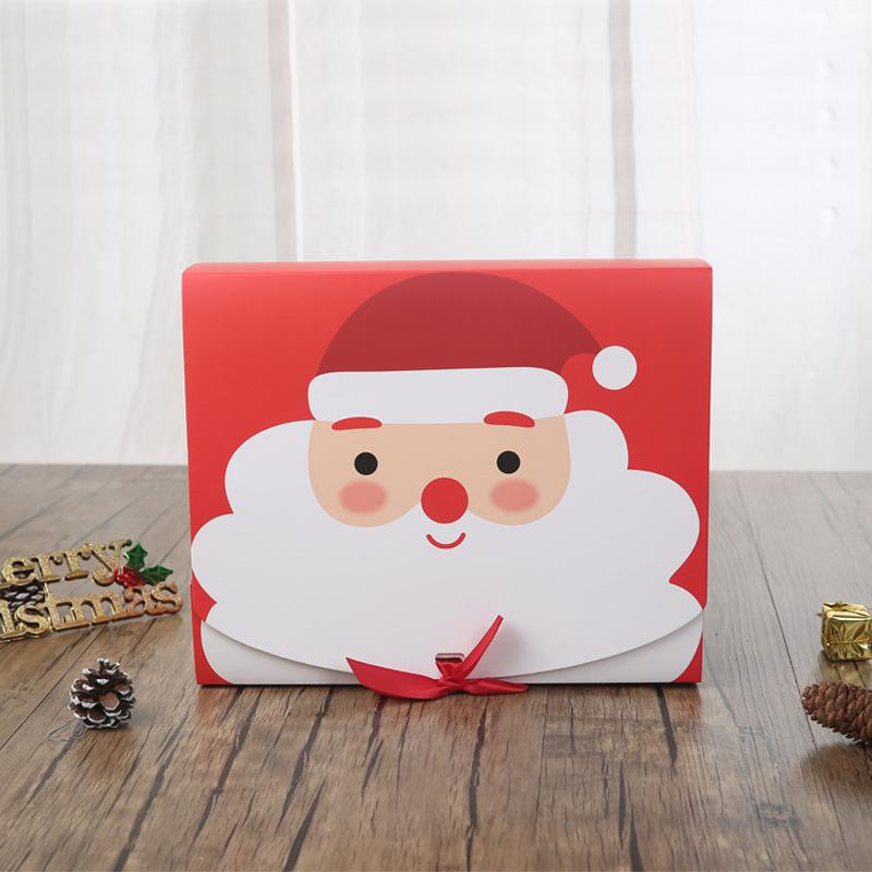 2pcs Christmas Gift Packaging Box Santa Claus Candy Cookie Box 2025 Christmas Decoration for Home Xmas Noel New Year Party 2025