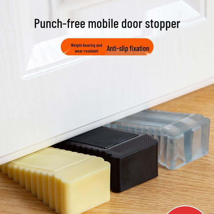 Windproof Silicone Door Stopper: Anti-Collision, Safety, Creative Design, Anti-Pinch, Household Wedge.