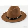 Ethnic Style Cowboy Hat Western Wide Brim Pattern Rivet Belt Western Sichuan Hat Travel Top Hat Women French