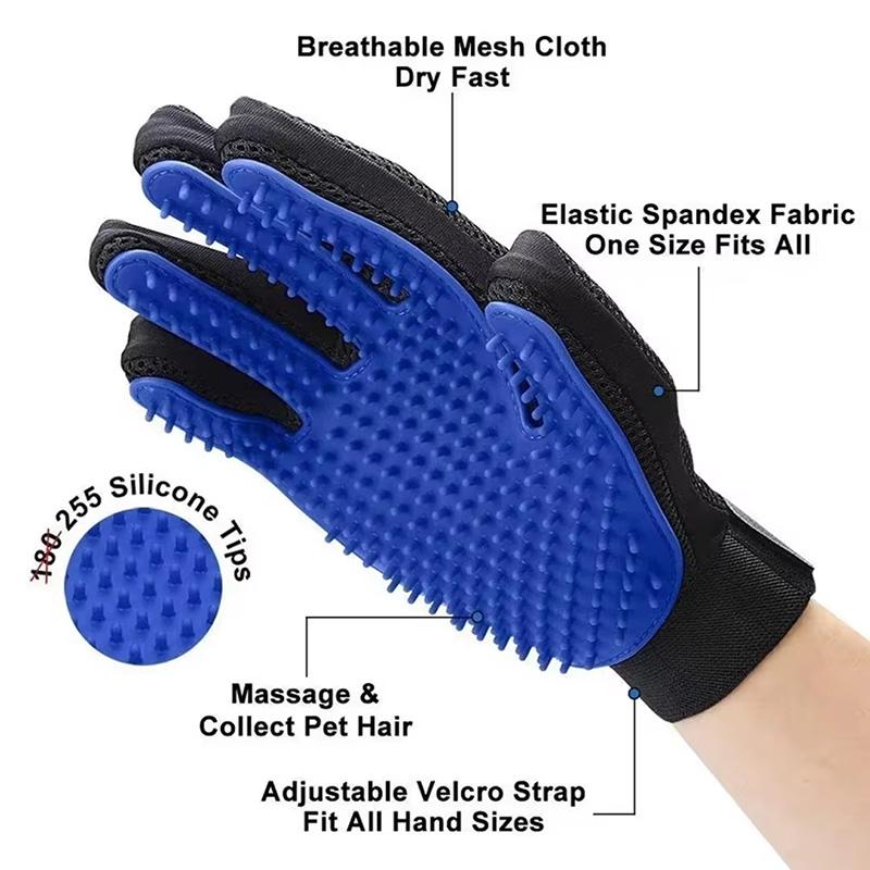 Pet Hair Remover Shower Gloves Puppy Cats Bath Brush Cleaning Silicone Comb Glove Massage Grooming Dogs Supplies