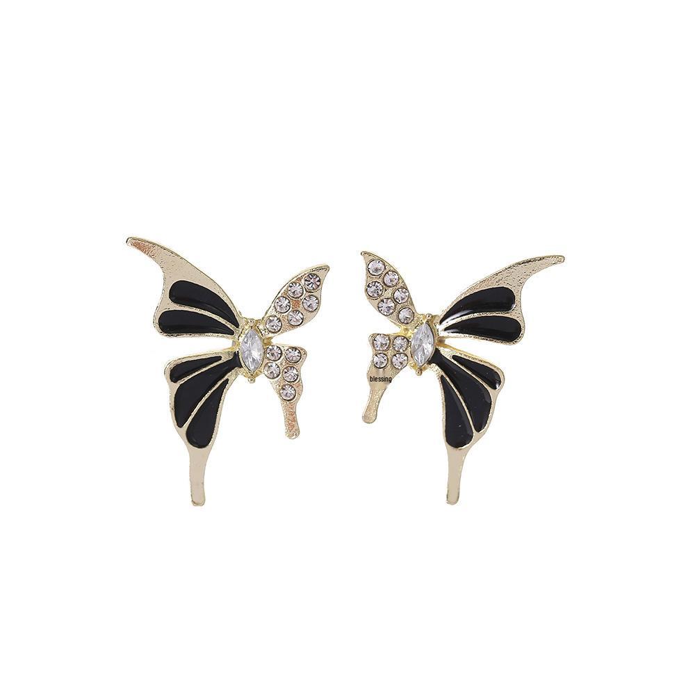 Exquisite Liquid Butterfly Earrings: Elegant High-End French Design for Women
