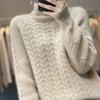 Autumn Winter Women's Turtleneck Sweater Women Pullover Jumper Pull Femme Streetwear Casual Knitted Sweater