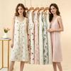 Sommer Damen Yunjin Baumwolle Ärmelloses Nachthemd Süßer Girly Stil Lockerer Schnitt Baumwolle Viskose Hauskleid Lässige Loungewear Tägliche Außen Schlafwäsche