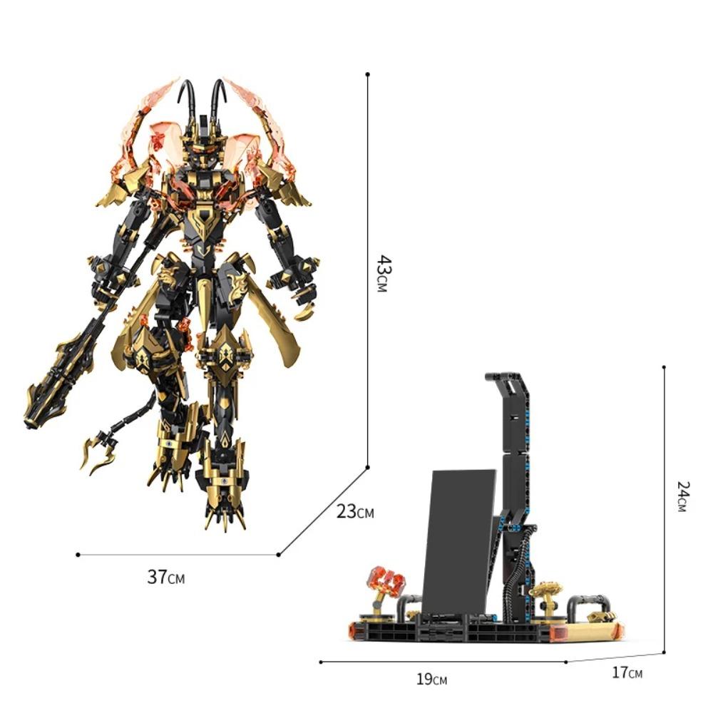 

Mecha with Bracket Movable Model Small Particle Building Blocks MOC Assembled Toys Ornaments Boy Birthday Gifts белый