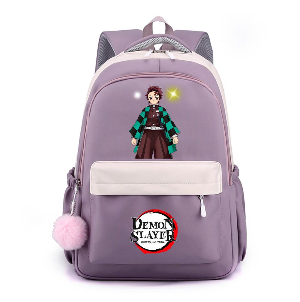 Anime Demon Slayer Printed Backpack for Teenger Student Large Capacity Waterproof Schoolbag Bookbag Women Travel Bag Gift