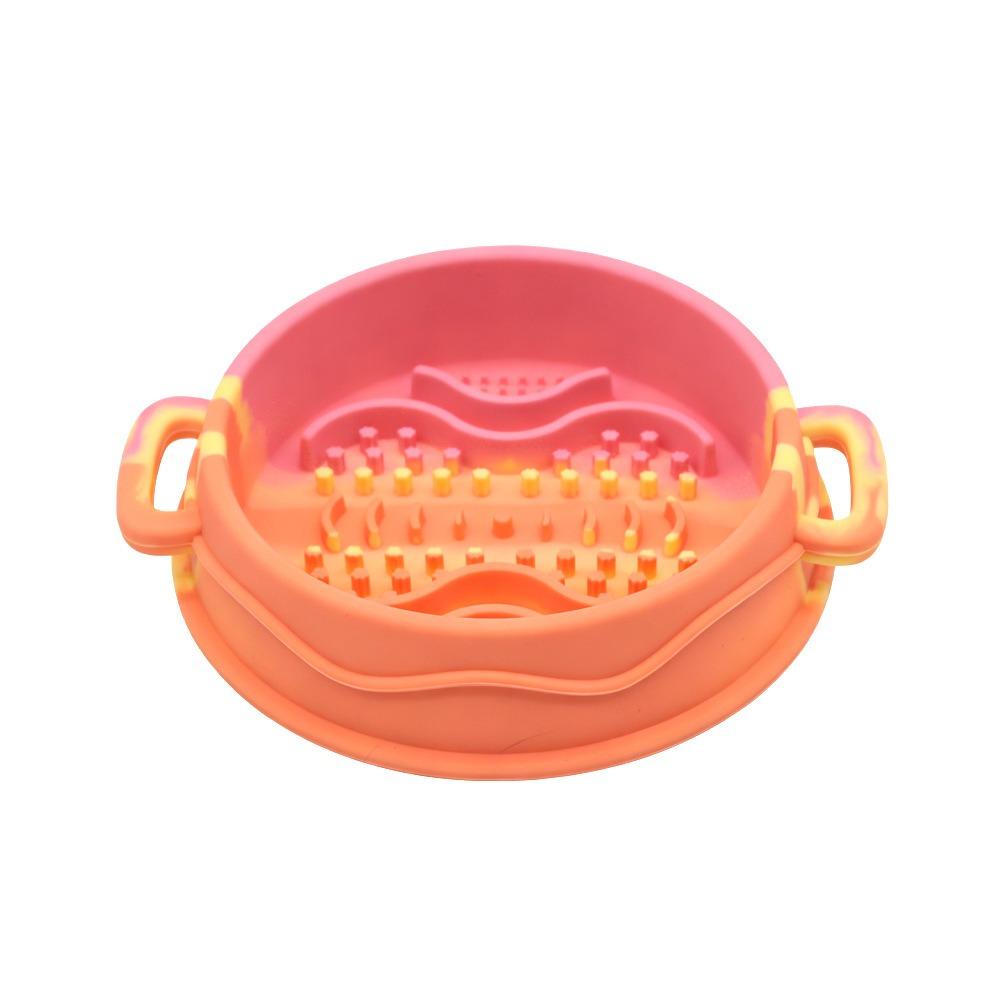 Silicone Dog Slow Feeder Bowl Non-Slip Dog Treat Bowl Colorful Pet Food Dish  Pet Enrichment