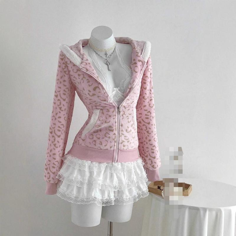 Lässige Strickjacke mit Reißverschluss und Kapuze im europäischen und amerikanischen Herbst- und Winterstil