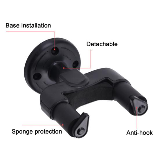 1/2/3/4Pcs Guitar Wall Mount Hanger Heavy Duty Metal Guitar Holder Classical Electric Guitar Bass Ukulele Acoustic