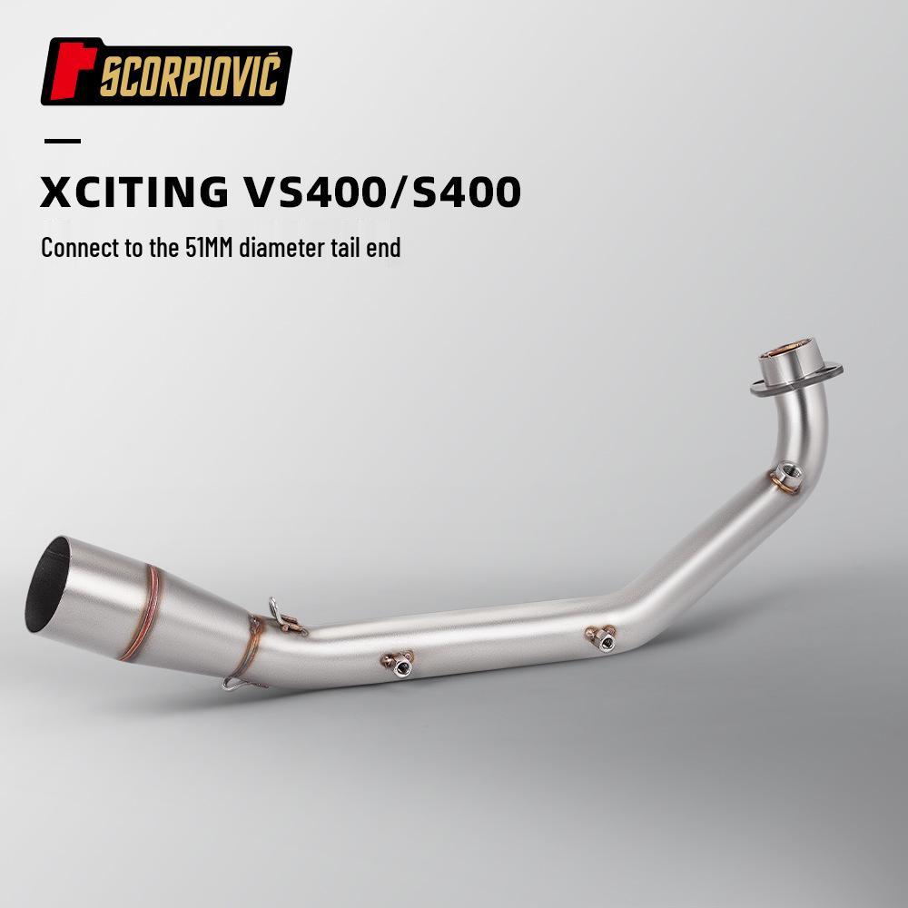 

Motorcycle Scooter Boat VS400 S400 Stainless Steel Exhaust Pipe Set