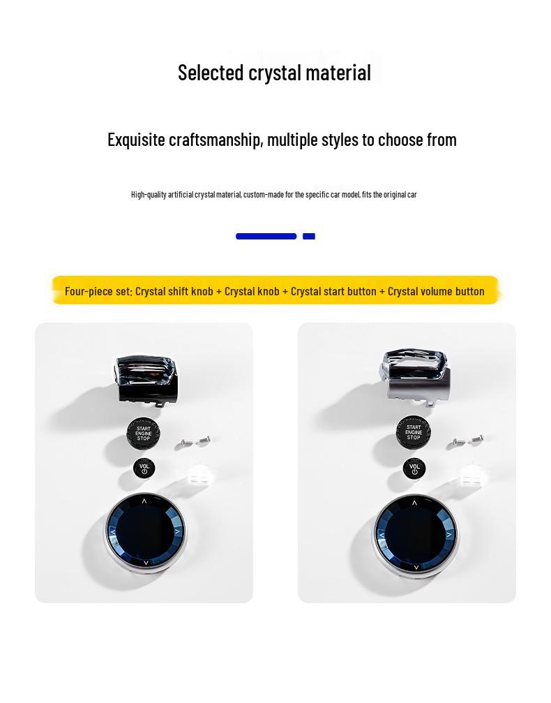 Buton Schimbător Cristal BMW McLaren pentru Seria 3, 5, 7, 6GT, X4, X5 - Modificare Cap Schimbător.