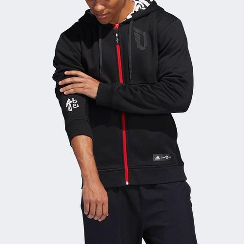 adidas Lillard Basketball Fleece-Lined Jacket for Men, Black