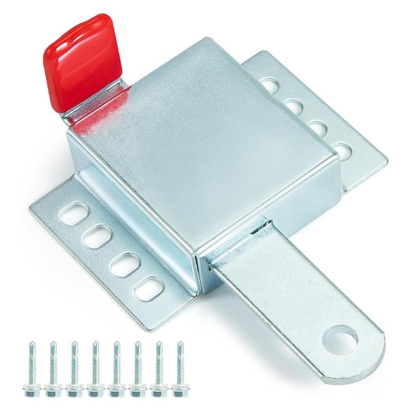 

Steel Garage Security Bolt Lock Easy Installation with Auto Tapping Screws Not Theft Reinforced Designs for Household 1