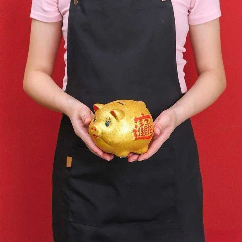 Gold Piggy Bank Animal Coin Saving Box Decorative Pig Money Jar  Festive Occasions