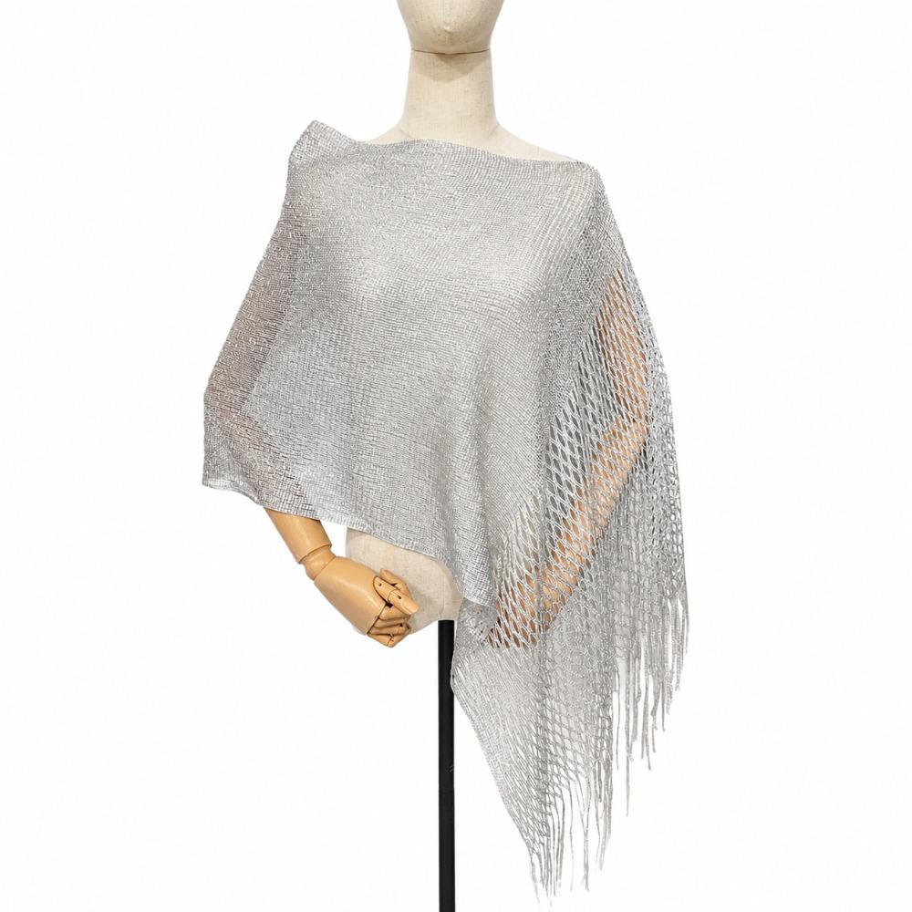 Solid Color Tassel Shawl Trendy Hollow Out Scarf Photo Props Evening Dresses Shawls Dinner Party