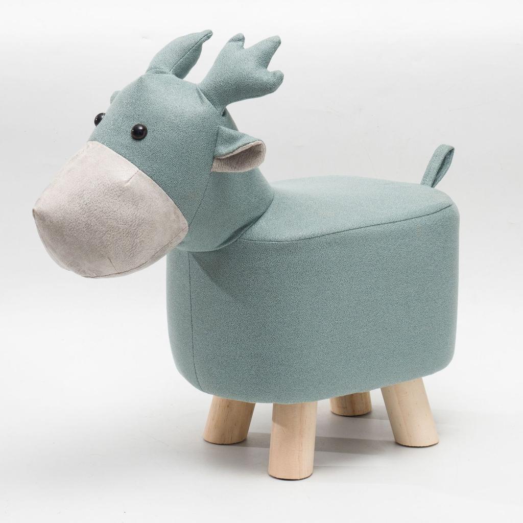 Creative Stool Children Nordic Style Porch Cartoon Shoe Changing Small Stool Living Room Wooden Animal Low Stool