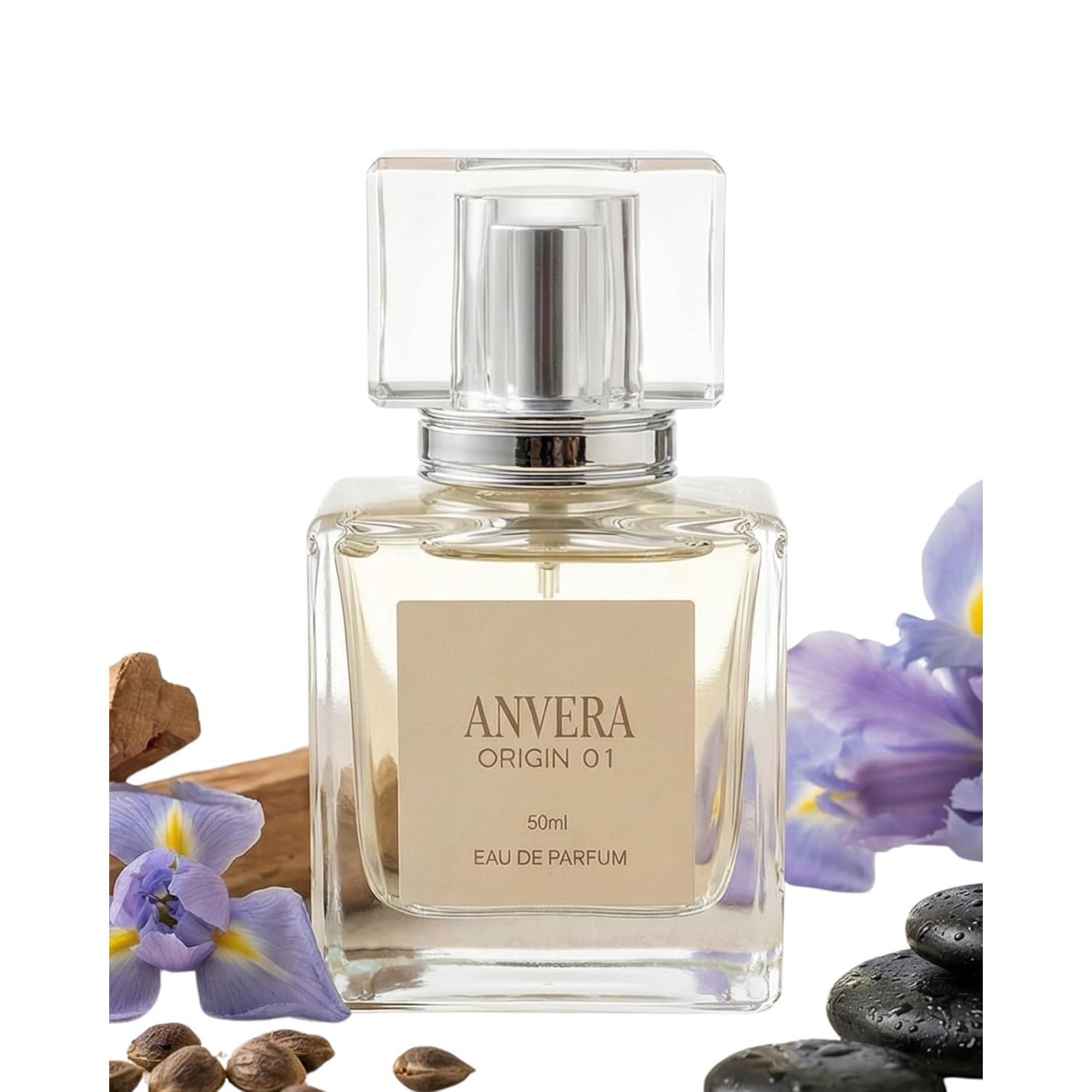 

ANVERA Origin 0.1 | Eau De Parfum 50ml | Long Lasting Unisex Luxury Perfume | Rain Accord, Sandalwood & Soft Spice 50ml