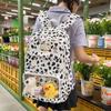 Schoolbag Junior High School High School Student Schoolbag Cute Cartoon Backpack Girls Large Capacity Transparent Layer Students High Value Backpack