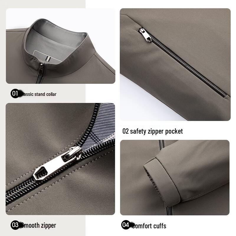 SHANSHAN Men's Stand-Collar Casual Jacket