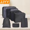 7PCS Travel Bag Organizer Set Luggage Storage Pouch for Clothes Travel Essentials Portable Packing Cubes