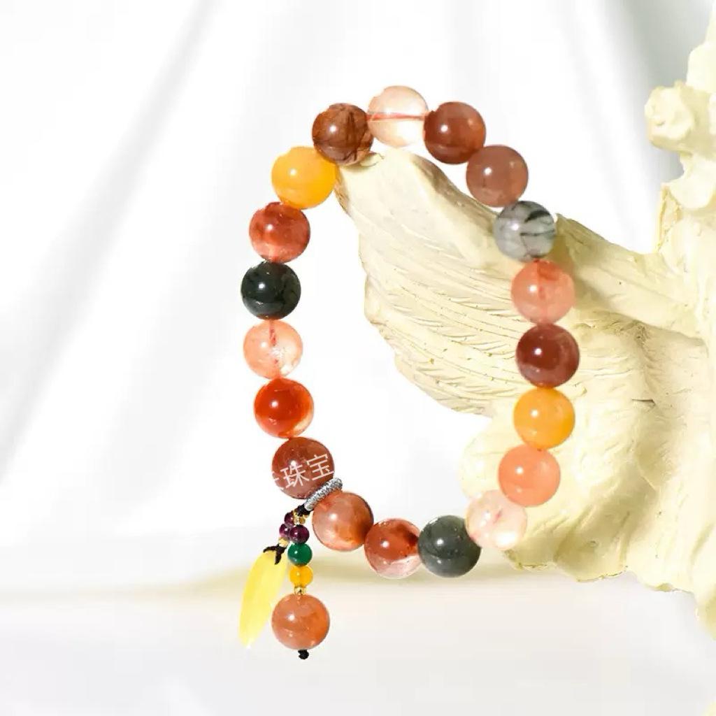 Natural Five Blessings Multi-Treasure Beaded Bracelet - Handmade Simple Design