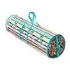 Gift Wrap Roll Bag Clear Wrapping Paper Storage Bag Holiday Wrap Organizer Tote with Handles