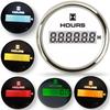 52mm Boat Hourmeter Hours Meter Waterproof Hourmeters Time Gauges for Auto Car Motor 7 Color Backlight 12V/24V 316L Bezel