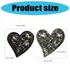 Heart Rhinestones Patches for Clothes Wedding Dress Jackets Tshirt Rhinestones Appliques Heart Sew On Iron On Patches