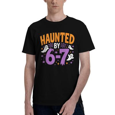 Haunted by 67 Funny Halloween T Shirt Men Women Cotton Fashion T-Shirt Crewneck  Tees Short Sleeve Clothes Gift Idea