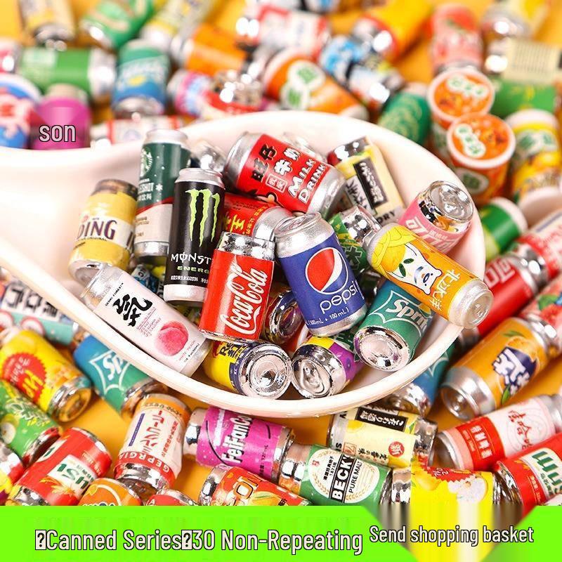 Miniature Food & Drink Set: Small Supermarket Model Toys for Pretend Play