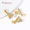 Wholesale 18K Gold Plated Pendant Pinch Clip Bails with Solder-On Pendant Bail For DIY Crystal Agate Jewelry Making Findings