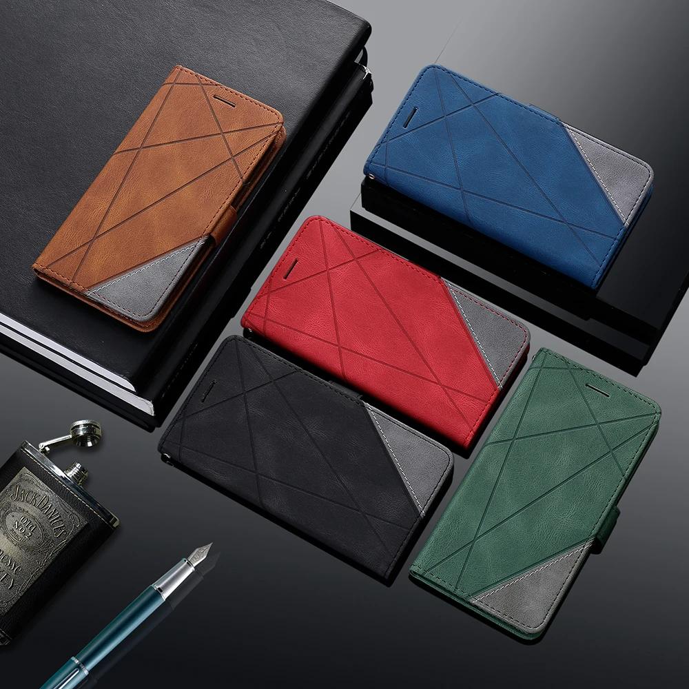 Geometric Protect Case For Samsung Galaxy S26 Pro Edge S25 S24 S23 S22 S21 Ultra S20 FE S10 Plus Card Slot Wallet Cover Coque