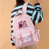 Anime K-Pop Printed Large Capacity Backpack for Teenger Student Girl Boy Schoolbag Bookbag Women Large Capacity Waterproof Travel Bag Kid Gift