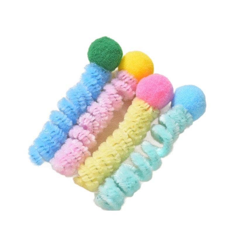 

4 шт. Кошачьи пружинные игрушки Интерактивные игрушки для питомцев для кошек Разноцветные Случайный цвет Разработаны для одиночной игры кошек, Снимают скуку Кошачьи